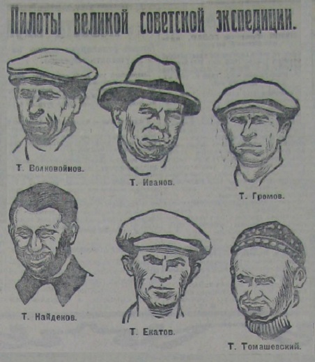 Перелёт Москва-Пекин. 1925 год. Состав эскадрильи.