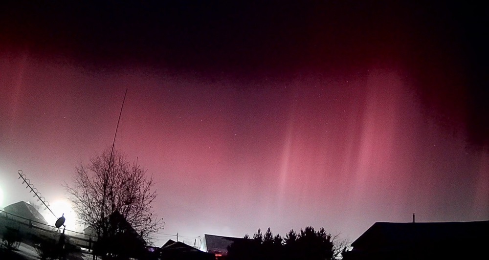 Полярное сияние в Иркутском районе
